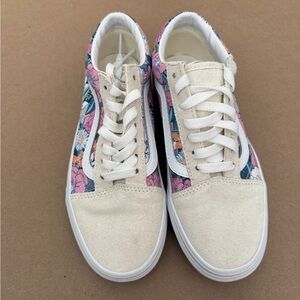 Suede & Floral Lace-Up Vans Sneakers